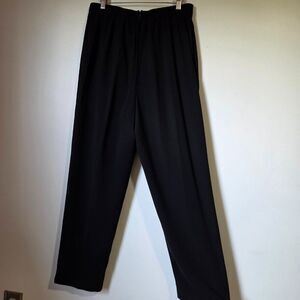 VINTAGE BLACK PLEATED SUPER HIGH RISE WOMENS TROUSERS SIZE 16 / M